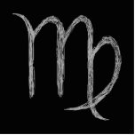 Virgo. Zodiac Astrology Sign. Black. Custom photo sculptures