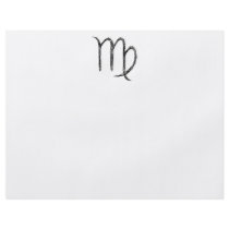 Virgo. Zodiac Astrology Sign. Black. Personalized Flyer