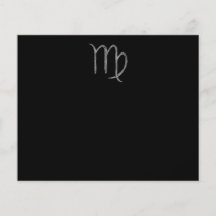 Virgo. Zodiac Astrology Sign. Black. Personalized Flyer