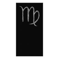 Virgo. Zodiac Astrology Sign. Black. Custom Photo Card