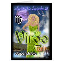 Virgo Zodiac Birthday card