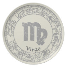 Virgo Zodiac sign vintage Plate