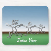 Virgo Zodiac Star Sign In Light Silver