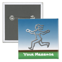 Virgo Zodiac Star Sign Runner Badge Pin