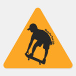 Virtual Urgency  Skater Silhouette Sticker