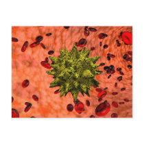 virus in bloodstream post card