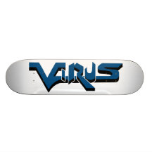 Virus Ivory (Blue) Skateboard Deck