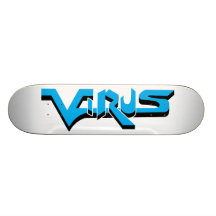 Virus Ivory (Cyan) Skateboard Deck