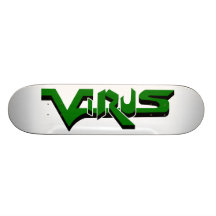Virus Ivory (Green) Skateboard Deck