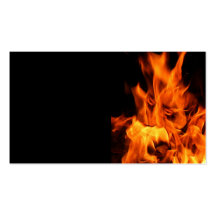 Visage dans les flammes carte de visite