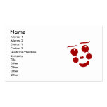 Visage de bande dessinée, papillon heureux de clow cartes de visite professionnelles