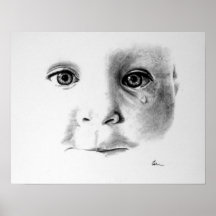 Visage de bébé affiches