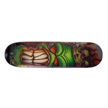 Visage de graffiti plateau de skate