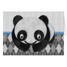 Visage de panda carte de vœux