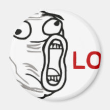 Visage de rage de LOL Aimant