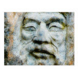 Visage de roche - homme découpé dans la pierre cartes postales
