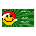 Visage de smiley de Père Noël de Noël Carte De Visite