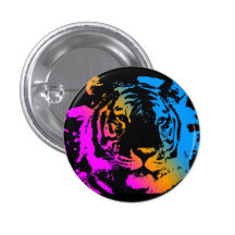 Visage de tigre de nouvelle vague du tigre 80s de  badge avec épingle