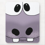 Visage d'hippopotame tapis de souris