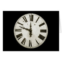 Visage d'horloge cartes