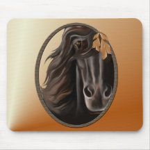 Visage encadré Mousepad de cheval Tapis De Souris