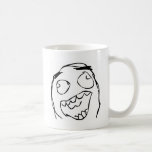 Visage heureux de rage tasse à café