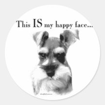 Visage heureux de Schnauzer Autocollants