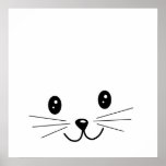 Visage mignon de chat affiches
