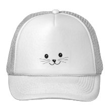 Visage mignon de chat casquette