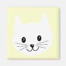 Visage mignon de chat magnets pour réfrigérateur