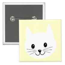 Visage mignon de chat pin's avec agrafe