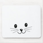 Visage mignon de chat tapis de souris