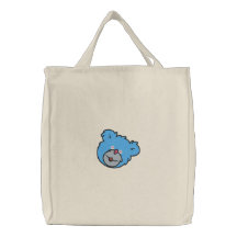visage mignon fourre-tout d'ours sac de toile