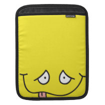 visage souriant de collage idiot de langue sur le  housses ipad