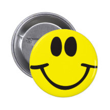 Visage souriant heureux badges