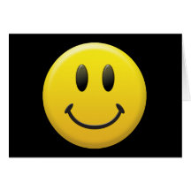 Visage souriant heureux carte de vœux