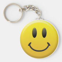 Visage souriant heureux porte-clef