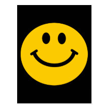 Visage souriant jaune cartes postales