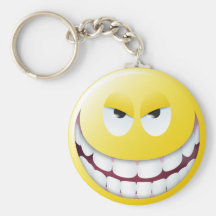 Visage souriant mauvais porte-clefs