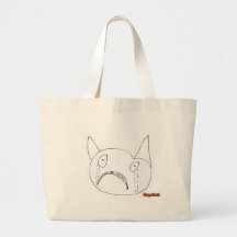 Visage triste sac en toile