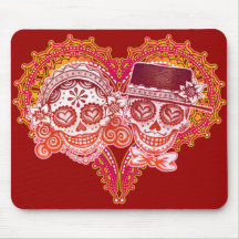 Visibilité directe Novios - Dia de los Muertos Mou Tapis De Souris