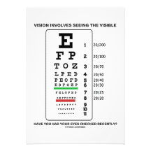 Vision Involves Seeing The Visible Snellen Chart Custom Announcements