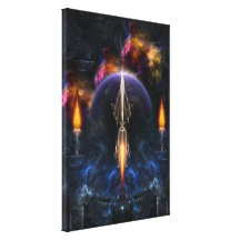 Vision Of Flight Fractal Art Wrapped Canvas Print