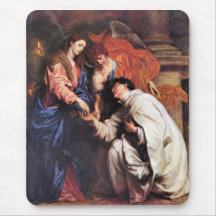 Vision of Hermann Joseph by Antoon van Dyck Mouse Pad