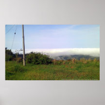 Visionnement des nuages chez Obudu Affiche