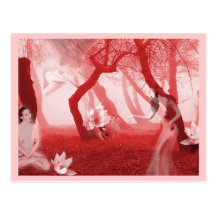Visions in Red - Self Portrait Post Cards