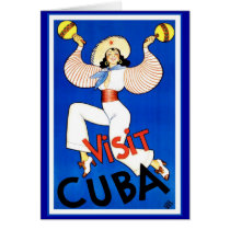 Visit Cuba Vintage Travel Art Cards