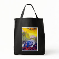 Visit Greece By Car - Vintage Travel Tote Bag