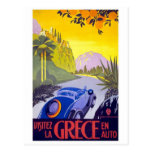 Visit Greece By Car - Vintage Travel Post Cards
