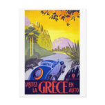 Visit Greece By Car - Vintage Travel Post Cards